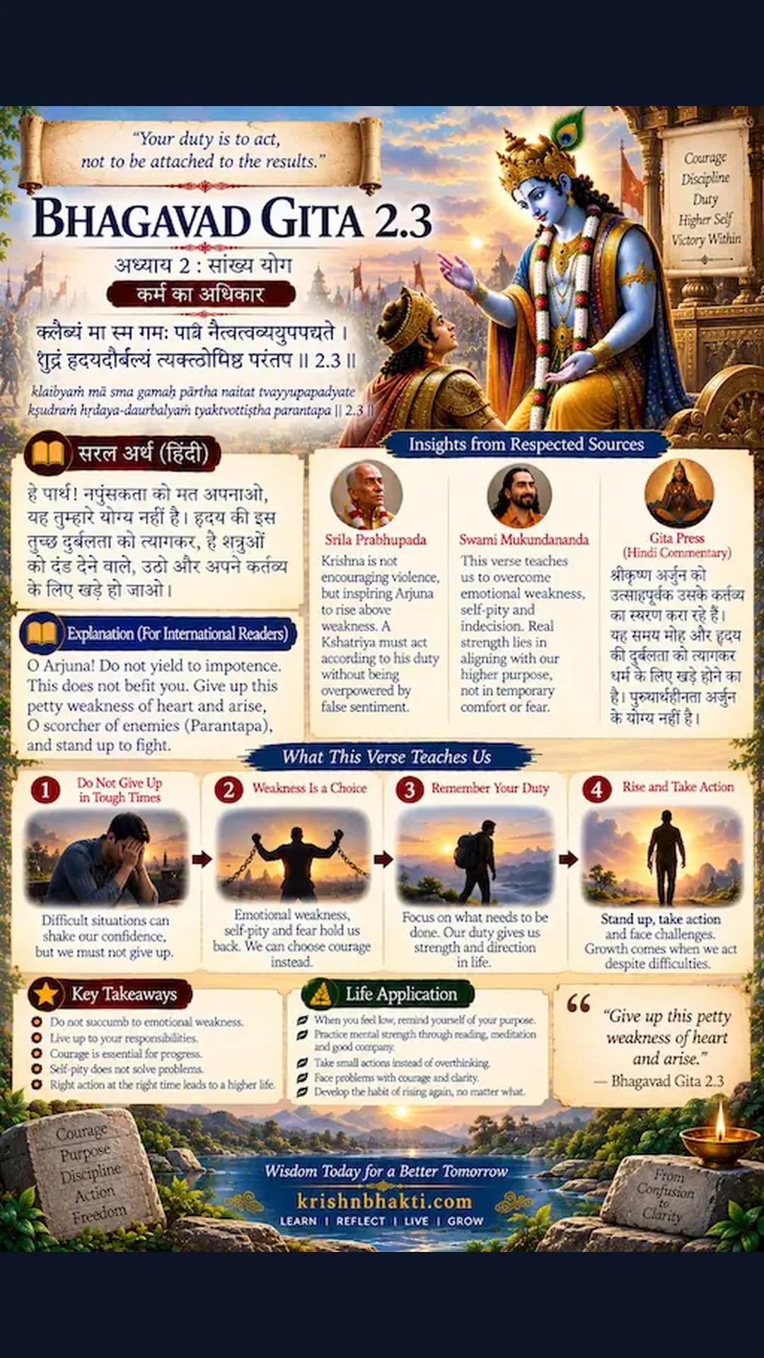 जब भीतर से टूटने लगें, तो कृष्ण की यह डांट याद रखना 💔