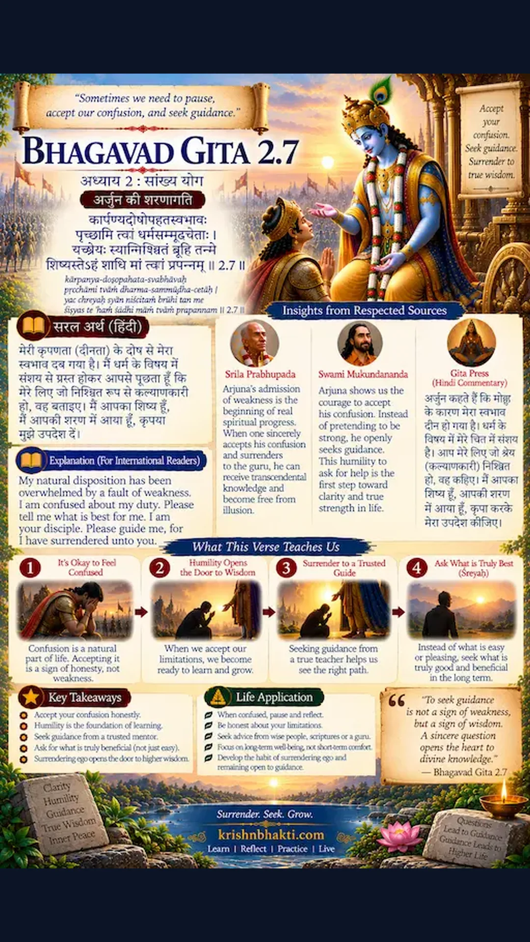 When You Are Lost in Life, How to Surrender Like Arjuna? 🙏