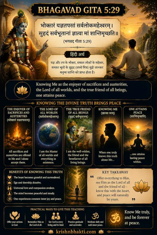 Bhagavad Gita 5.29 — Know Who Krishna Really Is and Watch Everything Change