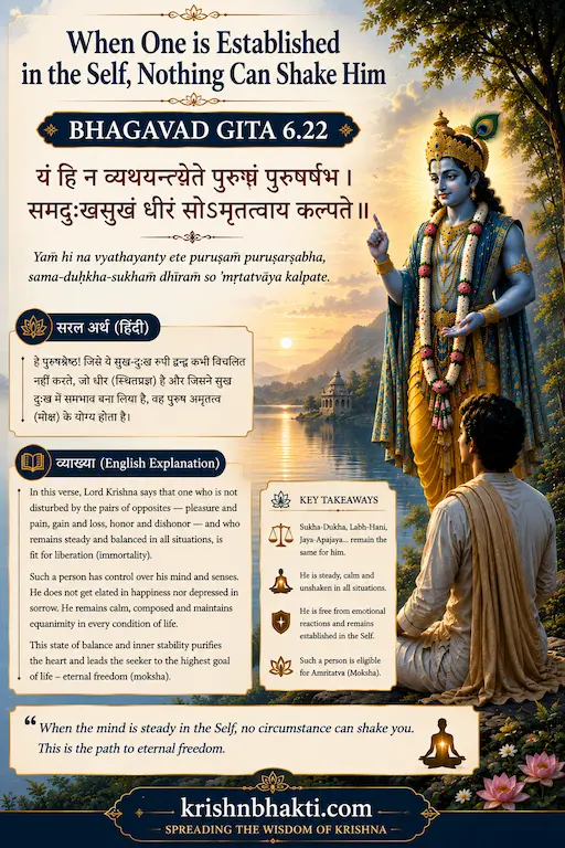 Bhagavad Gita 6.22 — After This Nothing More Is Needed, and No Sorrow Can Shake You