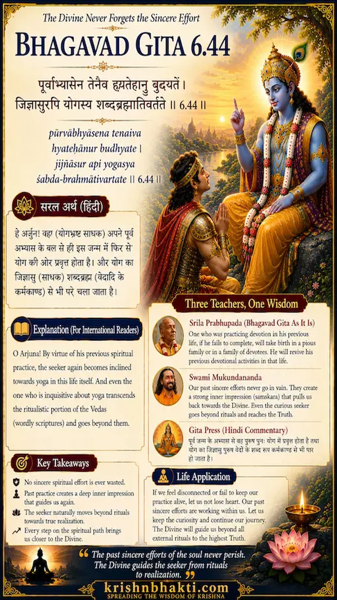 Felt Like Giving Up on Meditation? Krishna Says Your Effort Isn't Wasted! 🧘‍♂️✨