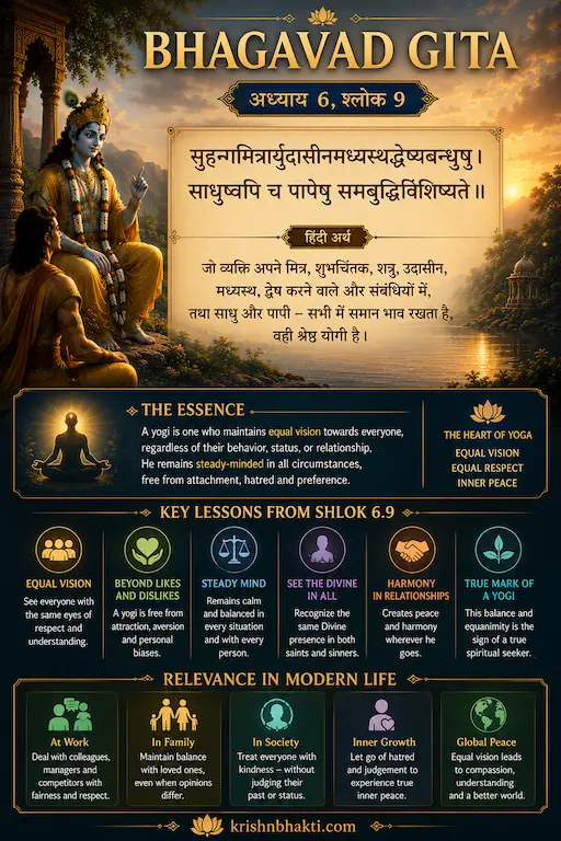Bhagavad Gita 6.9 — Friend or Enemy, Saint or Sinner — The Greatest Yogi Sees Them All the Same