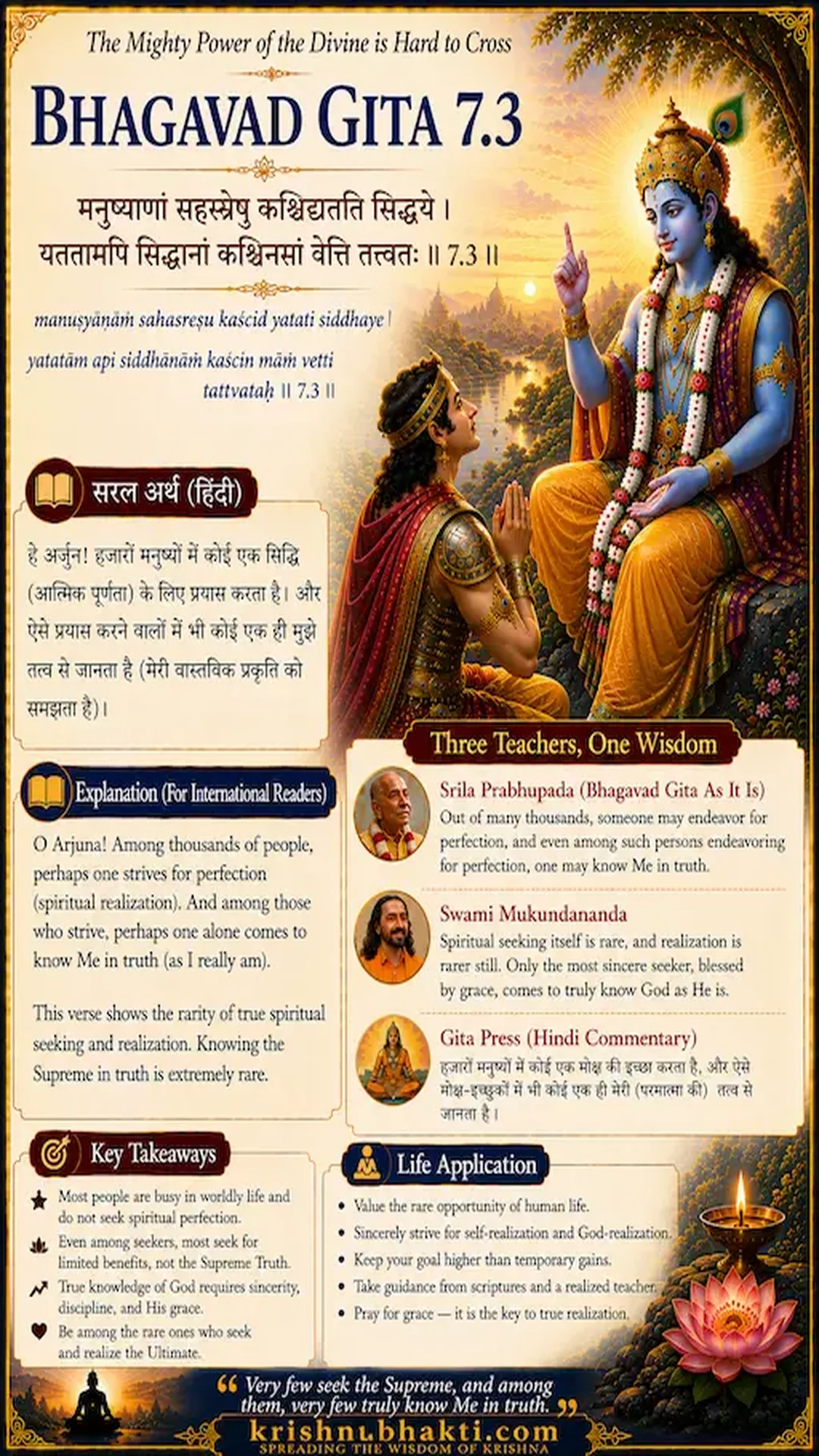 क्या आप जानते हैं कि करोड़ों में से कोई एक ही क्यों भगवान को पा पाता है? 🤔