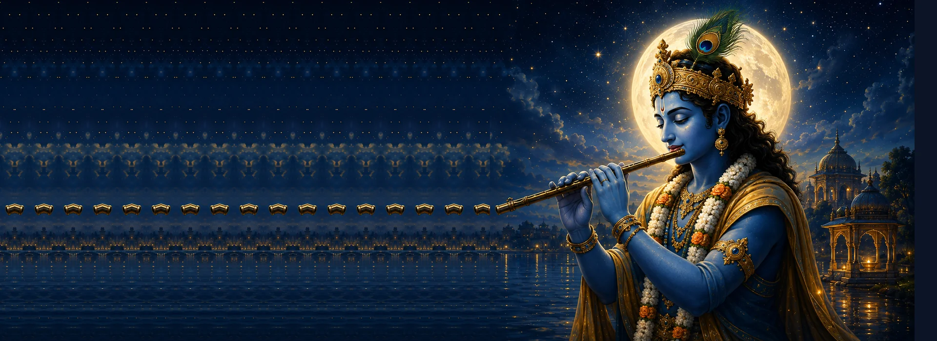 Shri Krishna playing flute